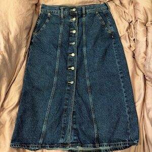 Old Navy Dark Blue A-Line Denim Skirt